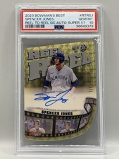 Marketplace image: 2023 Bowman’s Best Spencer Jones Reel To Reel DC Superfractor Auto #1/1 PSA 10