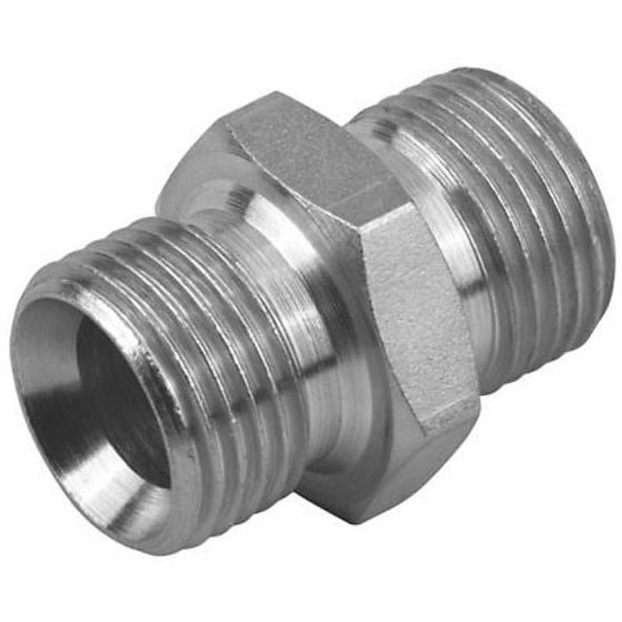 Hydraulic Adaptor 3/8"" BSP Male to Male Steel Connector