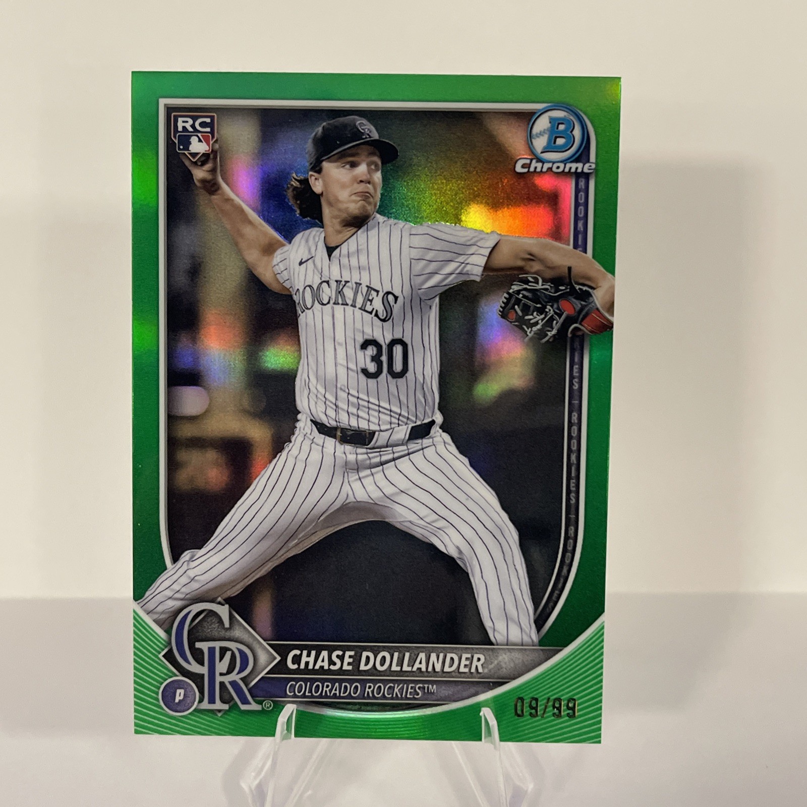 2025 Bowman Chase Dollander RC #62 Rockies Green Refractor 09/99 (FREE SHIPPING)