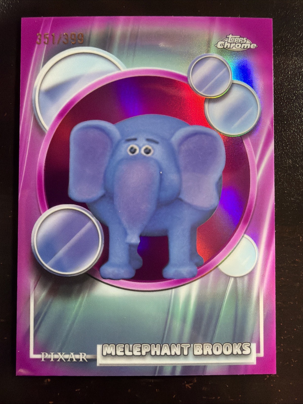 2026 Topps Chrome Disney Pixar Magenta #191 Melephant Brooks /399