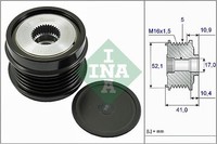 INA Generatorfreilauf 535 0272 10 FüR MERCEDES-BENZ