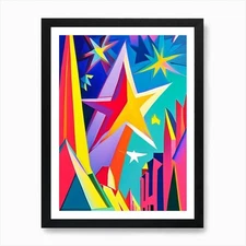 Star Formation Abstract Modern Pop  Framed Wall Art Poster Canvas Print Picture