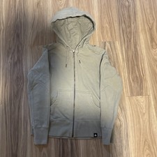 American Giant Hoodie Womens Medium beige Classic Sweatshirt Full Zip USA Made