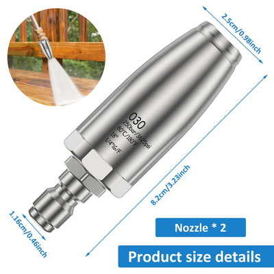 #ad Turbo Nozzle for Pressure Washer Stainless Steel Rotating Pressure Washer Jet No $20.87