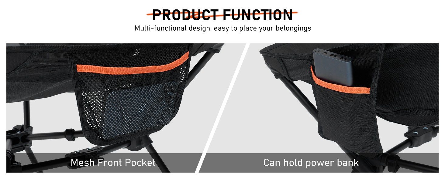 NOVSIGHT Camping Chair Folding Garden Beach Fishing Picnic Adult Child 150KG Max