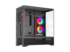 Rosewill ACA501 Mid Tower ATX Gaming PC Computer Case Black, 3 Addressable RGB F 7