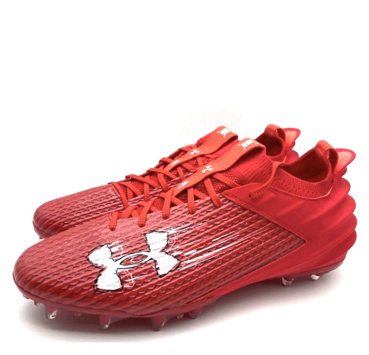 Ua Spotlight All Red Under Armor Cleats Mc Cleats Red Under Armour