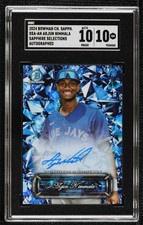 2024 Bowman Chrome Sapphire Edition Selections Auto Arjun Nimmala SGC 10 00er