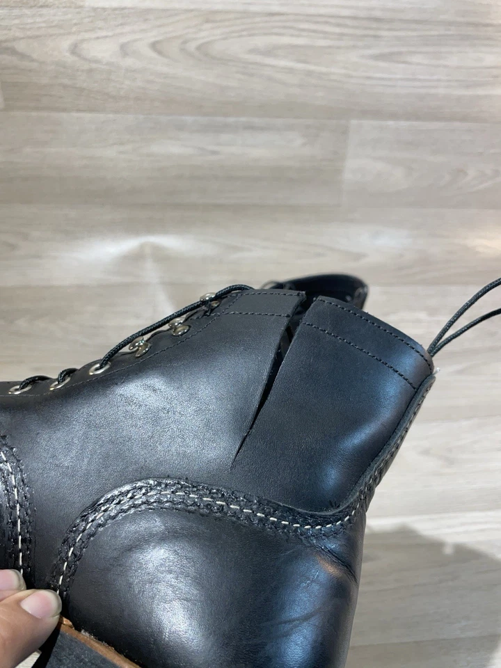 Red Wing 鞋 Iron Ranger 8084 尺码 9.5 D 男式靴子黑色美国制造二手 — 第 3/4 张图片