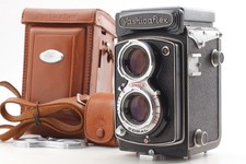 N MINT w/Case. Cap Yashicaflex Model C 6x6 TLR Camera 80mm f/3.5 From JAPAN