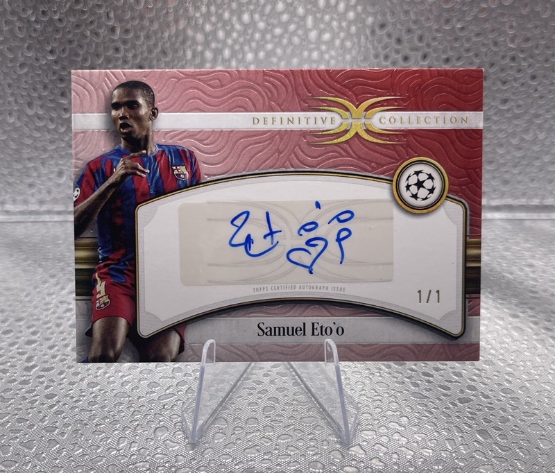 2025 SAMUEL ETO O AUTO TOPPS UEFA CHAMPIONS LEAGUE DEFINITIVE COLLECTION 1/1