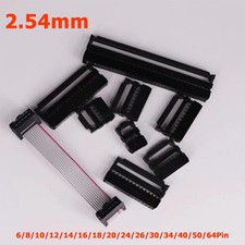 2.54mm Flat Ribbon Cable FC Crimping Head Connector 6/8/12/18/20/30/40/50/64-Pin