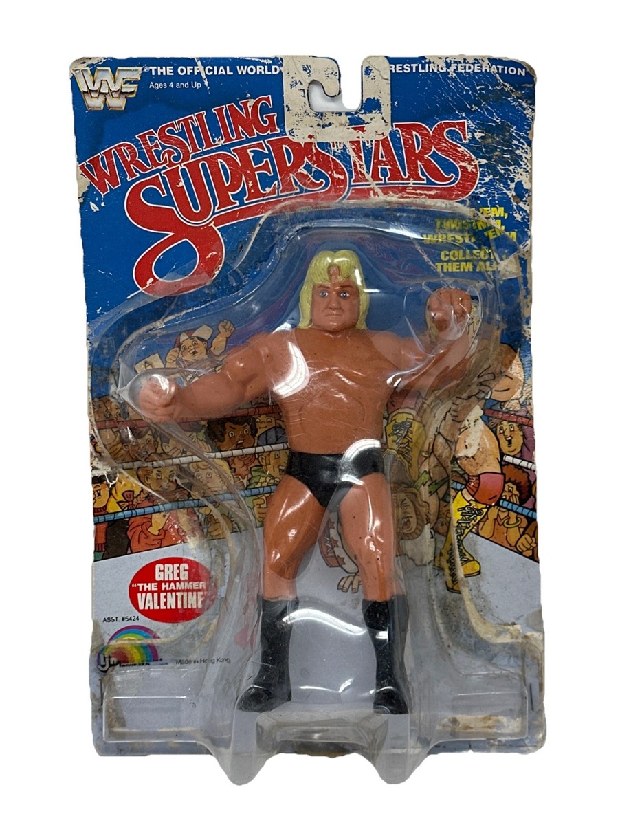 スポーツ選手 wwf legend2 Vintage WWF Wrestling Superstars Greg the Hammer Valentine 1985