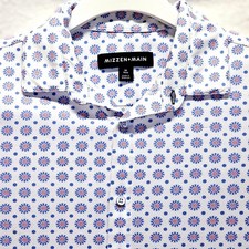 Mizzen  Main Halyard No Tuck Medium Trim Dress Shirt Lavender Lust Floral Print