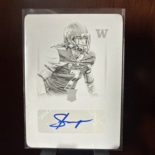 Shaq Thompson 1/1 Rookie Printing Plate Auto 2015 National Treasures ￼