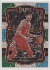 2017-18 Panini Select Premier Level Tri-Color Prizm Zhou Qi #198 3c7