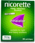 Nicorette Inhalator 15mg 36 Cartridges Smoking Cessation