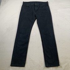 Levis 511 Jeans Mens 33x30 Black Slim Straight Low Rise Dark Wash Zipper Fly