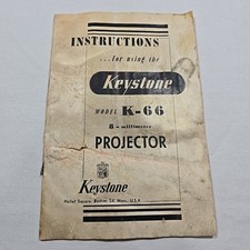 Keystone Model K-66 Owners Instruction/Operating Manual 8mm Projector Original