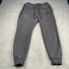 Nike Tech Fleece Joggers Mens Large Gray Tapered Fit Stretch Waist Gym Sports