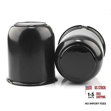 2Pcs 3.19in Trailer Wheel Center 2pcs 3.19in Wheel Center Caps High Gloss Black