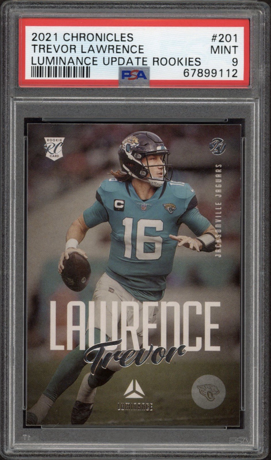 2021 Chronicles Trevor Lawrence Luminance Update Rookies RC #201 PSA 9 Mint