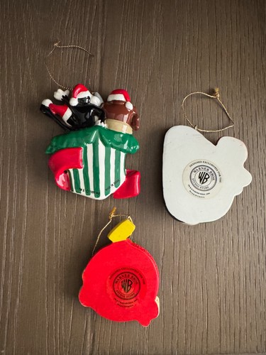 3 VTG WARNER BROTHER CHRISTMAS ORNAMENT K-9 1996 DOG, Sylvester,Bugs Tweety, Taz - Picture 5 of 24