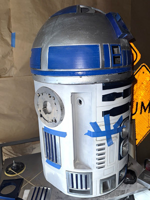 Life Size R2-D2 & C-3PO 3D Printed Star Wars Display Project Lot