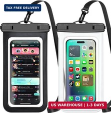 Waterproof Phone Pouch,2 Pack Black White Phone Waterproof Case,Cell Phone Dry B