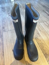 Vintage Century Gates Wellington Boots UK 8 Made In Britain  Black 