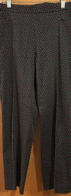 Akris Punto  Stretch Cotton Pants Size 8 Mini Polka Dot Multi Color