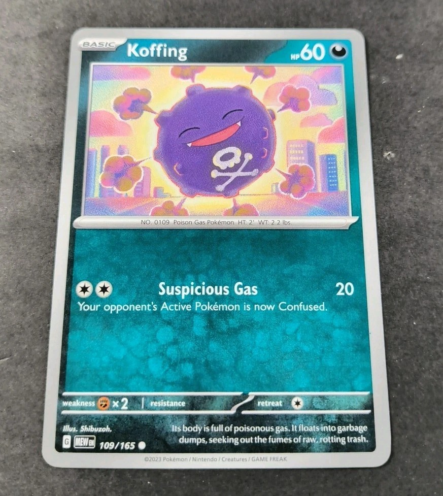 Pokemon 151 Koffing Common Card 109/165 NM