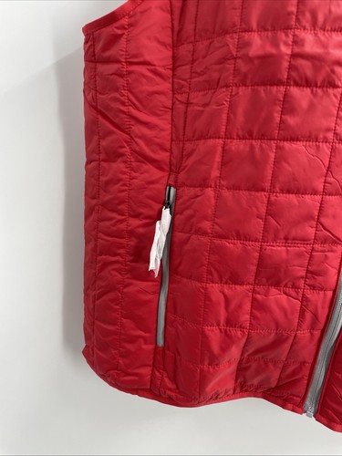 CUTTER & BUCK MEN'S RAINIER PRIMALOFT ECO FULL ZIP Red Sleeveless VEST Size XL - Picture 9 of 13
