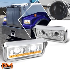 For 81-19 Kenworth W900/Western Star 4800 Full LED Projector Headlights Chrome