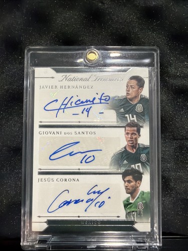 2018 NATIONAL TREASURES JAVIER HERNANDEZ DOS SANTOS CORONA TRIPLE AUTO # 08/25
