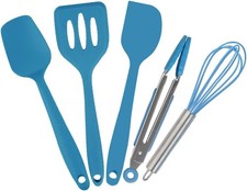 Mini Kitchen Utensil Set - Five-Piece Set, Tiny Silicone Kids Kitchen Tools