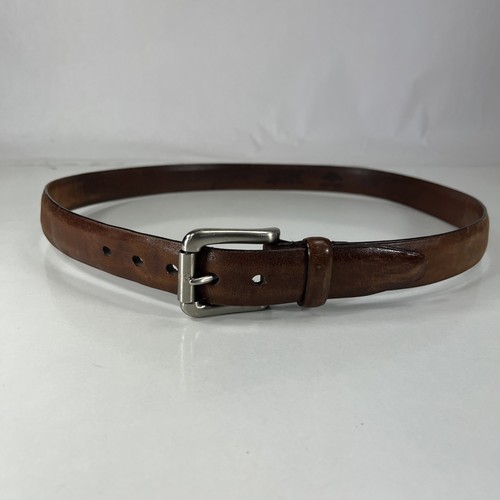 Dockers Scratched Brown Top Grain Leather Dress Belt - Men's Size 38/95 - Picture 2 of 10