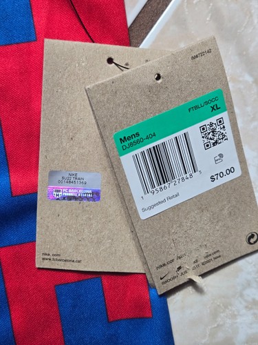 NWT Nike 2022/23 FC Barcelona Pre Match Training Soccer Jersey Kit Mens XL - Picture 5 of 12