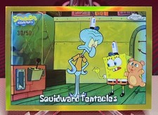 2025 Topps Chrome SpongeBob Squidward Tentacles Gold Refractor #30/50