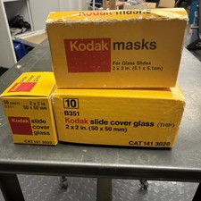 Kodak Slide Cover Glass Thin 2x2 CAT 141 3020  Kodak Masks Vintage Photo Lot