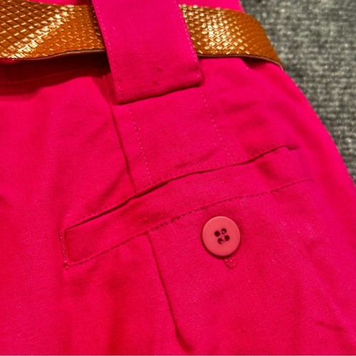 Vintage NWT shorts SMALL 90s high waisted pleated cuffed Bermuda Ramie pockets - Picture 4 of 9