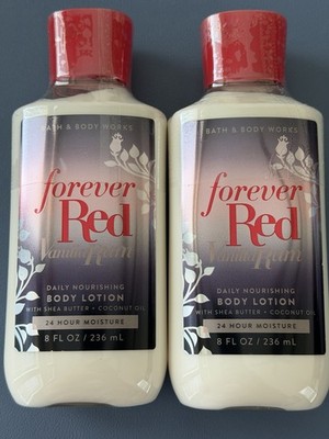 Bath & Body Works Forever Red Vanilla Rum 2 Daily Nourishing Body Lotions-New