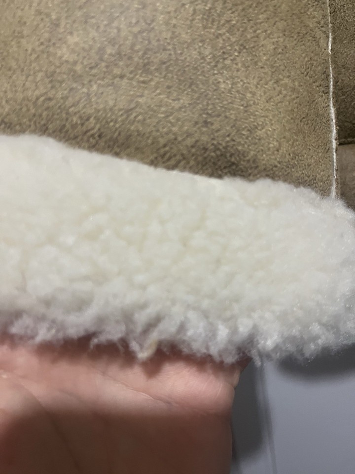 George size 16-18 irreversible fake brown sheepskin fake cream fur ...