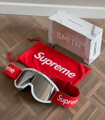 Supreme x Smith White Ski Snowboard Goggles FW15 Motocross ATV Dirt Bike New