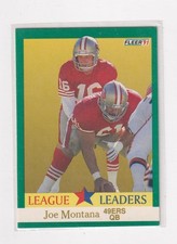 1991 Fleer League Leaders # 408 Joe Montana Nice Card