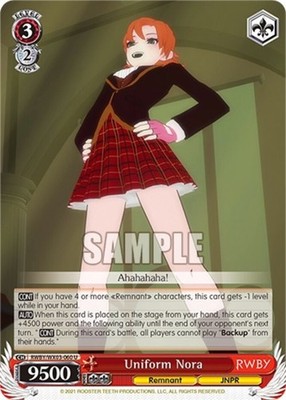 Uniform Nora - RWBY/WX03-060 - U Near Mint Weiss Schwarz RWBY
