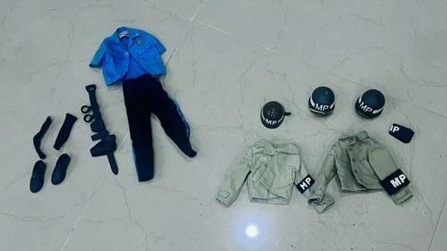 GI Joe MP Uniform Lot w/ Helmets Weapons & Accessories Vintage