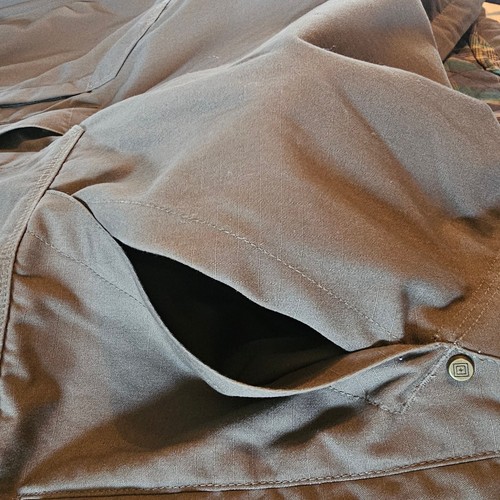 5.11 TACTICAL grüner Mantel Jacke Hoodie Taschen gefüttert 1/4 Zip Herren Gr. XL - Bild 7 von 13
