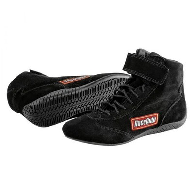 Racequip 303 Series Pyrovatex Black SFI Racing Rubber Sole Shoes 9.0 30300080