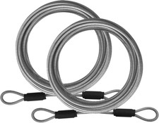 Stainless Steel Security Cable 1/8 Inch, 4/6/10/15FT, 2 Pack